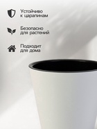 Кашпо для цветов с дренажной вставкой Rosemary, 4 л, d=20 см, пластиковое, белое - Фото 2