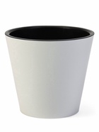 Кашпо для цветов с дренажной вставкой Rosemary, 4 л, d=20 см, пластиковое, белое - Фото 3