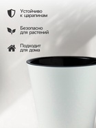 Кашпо для цветов с дренажной вставкой Rosemary, 1.6 л, d=16 см, пластиковое, белое - Фото 2