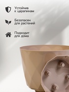 Горшок для цветов с поддоном Laurel, 9.3 л, d=27.7 см, h=22.5 см, пластиковый, бежевый - Фото 2