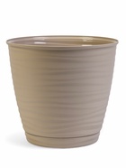 Горшок для цветов с поддоном Saffron, 9.1 л, d=26.7 см, h=24.5 см, пластиковый, бежевый - Фото 3