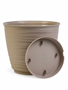 Горшок для цветов с поддоном Saffron, 9.1 л, d=26.7 см, h=24.5 см, пластиковый, бежевый - Фото 4