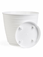 Горшок для цветов с поддоном Saffron, 2.6 л, d=17.7 см, h=16.2 см, пластиковый, белый - Фото 4