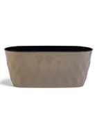 Кашпо для цветов с дренажной вставкой Laurel, 5 л, 35.4×15.2×15 см, пластиковое, бежевое - Фото 3