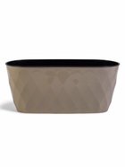 Кашпо для цветов с дренажной вставкой Laurel, 5 л, 35.4×15.2×15 см, пластиковое, бежевое - Фото 4