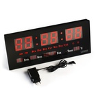 УЦЕНКА Часы электронные настенные, настольные «Соломон», с будильником, 36×15×2.8 см, чёрные - Фото 5