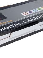 УЦЕНКА Часы электронные настенные, настольные «Соломон», с будильником, 36×15×2.8 см, чёрные - Фото 9