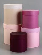 Набор круглых коробок 5 в 1« Лаванда», 20×20 - 15×15 - Фото 3