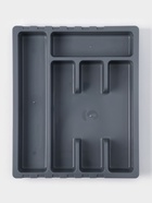 Лоток для столовых приборов раздвижной Martika «Смарт», 5 секций, 36×30×5 см, пластик, тёмно-серый - Фото 3