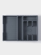 Лоток для столовых приборов раздвижной Martika «Смарт», 5 секций, 36×30×5 см, пластик, тёмно-серый - Фото 4