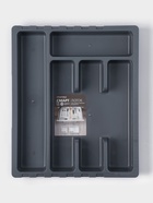 Лоток для столовых приборов раздвижной Martika «Смарт», 5 секций, 36×30×5 см, пластик, тёмно-серый - Фото 10