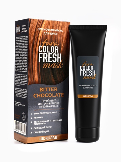 Оттеночная маска для волос FARA Color Fresh Bitter Chocolate (Шоколад) туба, 80 мл