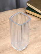 Ваза «Эдисон», полосы, 29×11.5 см, стекло, прозрачная - фото 60863783