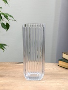 Ваза «Эдисон», полосы, 29×11.5 см, стекло, прозрачная 10872839