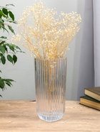 Ваза «Эдисон», полосы, 29×11.5 см, стекло, прозрачная 10872839