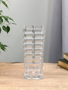 Ваза «Эдисон», кубики, 29×12 см, стекло, прозрачная 10872841