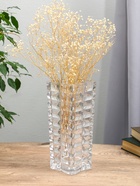 Ваза «Эдисон», кубики, 29×12 см, стекло, прозрачная 10872841