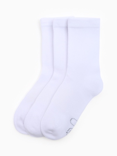 Носки спортивные хлопковые Resport, 3 пары, размер 35-38, белые