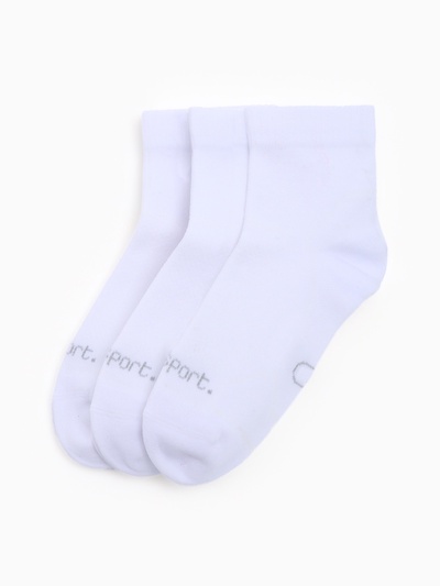 Носки женские спортивные с компрессией Resport, 3 пары, размер 35-38, белые