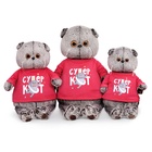 Мягкая игрушка «Кот Басик» 19 см, в лонгсливе с принтом «Супер кот» - Фото 4