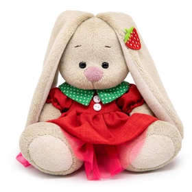 Мягкая игрушка "Зайка Ми в красном платье и с земляничкой", 15 см SidX-656 10892879