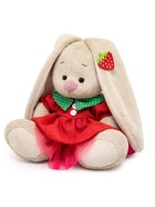 Мягкая игрушка «Зайка Ми» в красном платье и с земляничкой, 15 см - Фото 4