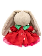 Мягкая игрушка «Зайка Ми» в красном платье и с земляничкой, 15 см - Фото 5