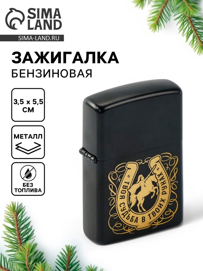 Зажигалка бензиновая «Твоя судьба в твоих руках», 5.5×3.5 см - Фото 1
