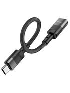 УЦЕНКА Кабель Hoco U107, Type-C (m) - Lightning (f), 2 А, 0.1 м, плетеный провод, функция OTG, чёрный - Фото 5