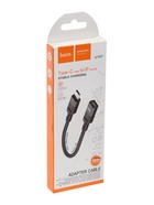 УЦЕНКА Кабель Hoco U107, Type-C (m) - Lightning (f), 2 А, 0.1 м, плетеный провод, функция OTG, чёрный - Фото 8