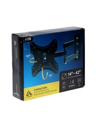 УЦЕНКА Кронштейн Luazon KrON-56, для ТВ, наклонно-поворотный, 14-42", 80-390 мм от стены, чёрный - Фото 7