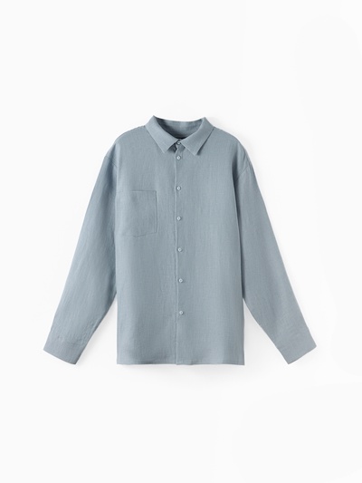 Рубашка мужская с длинным рукавом MIST, размер 56, голубая