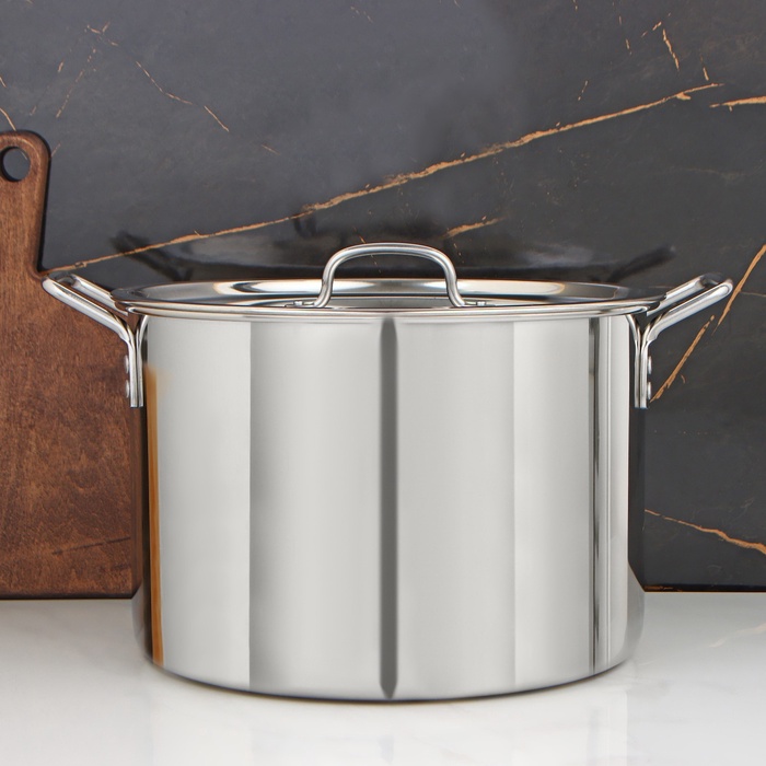 УЦЕНКА Котел «Общепит», 20 л, d=35 см, h=23 см, сварной, клепаные ручки - Фото 1