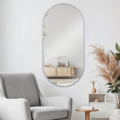 Зеркало интерьерное настенное «Рубин», овальное, c окантовкой, 80×40 см, матовый