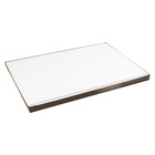 Зеркало интерьерное настенное в прямоугольном корпусе из металла 100х70 см, белый - фото 14829719