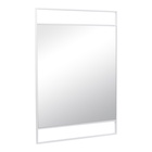 Зеркало интерьерное настенное в прямоугольном корпусе из металла 100х70 см, белый - фото 14829712