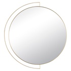 Зеркало интерьерное настенное в круглом корпусе из металла с ободом  d=46см, золото - фото 14829747