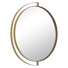 Зеркало интерьерное настенное в круглом корпусе из металла с ободом  d=46см, золото - фото 14829748