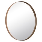 Зеркало интерьерное настенное в круглом корпусе из металла  d=50,5см, белое золото - фото 14829757