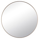 Зеркало интерьерное настенное в круглом корпусе из металла  d=50,5см, белое золото - фото 14829758