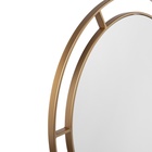 Зеркало интерьерное настенное в круглом корпусе из металла с ободом  d=60см, белое золото - фото 14829802