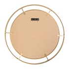 Зеркало интерьерное настенное в круглом корпусе из металла с ободом  d=60см, белое золото - фото 14829803