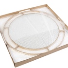 Зеркало интерьерное настенное в круглом корпусе из металла с ободом  d=60см, белое золото - фото 14829805