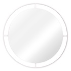 Зеркало интерьерное настенное в круглом корпусе из металла с ободом  d=60см, белый - фото 14829809
