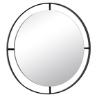 Зеркало интерьерное настенное в круглом корпусе из металла с ободом  d=60см, черный - фото 14829815