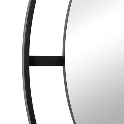 Зеркало интерьерное настенное «Рубин», в круглом корпусе из металла, с ободом, d=60 см, цвет цвет чёрный