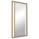 Зеркало интерьерное настенное в прямоугольном корпусе из металла  63х43 см, белое золото - фото 14829846