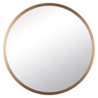 Зеркало интерьерное настенное в круглом корпусе из металла  d=70, белое золото - фото 14829874