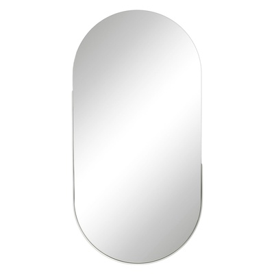 Зеркало интерьерное настенное «Рубин», в овальном корпусе из металла, 80×40 см, цвет белый