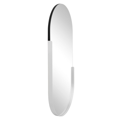 Зеркало интерьерное настенное «Рубин», в овальном корпусе из металла, 80×40 см, цвет белый